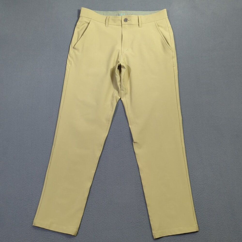 Free Fly Pants Men's 32x32 Beige Chino Performance Casual